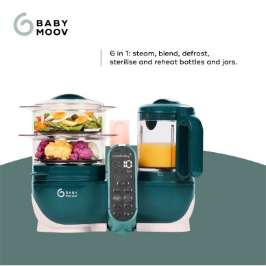 Babymoov Nutribaby + 6-in-1 multi-purpose baby food processor - Opal Green A001136 2 Babymoov Nutribaby + 6-in-1 multi-purpose baby food processor - Opal Green A001136 2