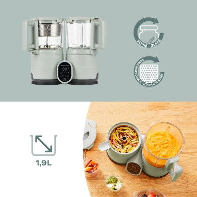 Babymoov Nutribaby Glass multifunction glass baby food maker - Celadon Green A001138 5