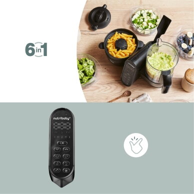 Babymoov Nutribaby + XL Large capacity multi-purpose food processor - Mineral Black A001140 1