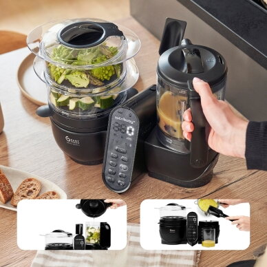 Babymoov Nutribaby + XL Large capacity multi-purpose food processor - Mineral Black A001140 5