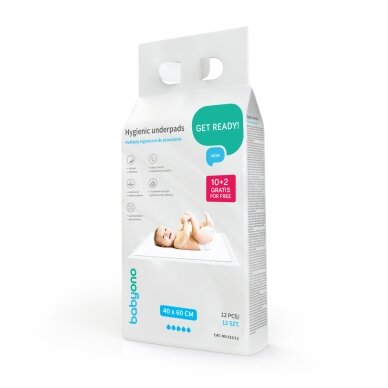 Babyono underpads 12 pcs 40x60cm 513/12 Babyono underpads 12 pcs 40x60cm 513/12