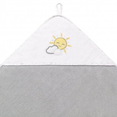 TERRY Hooded Towel 100×100 cm grey 142/08 1 TERRY Hooded Towel 100×100 cm grey 142/08 1