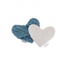 Bocioland vyšnių kauliukų pagalvėlė širdelė mėlyna BOC0219