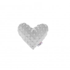 Bocioland vyšnių kauliukų pagalvėlė širdelė pilka BOC0216