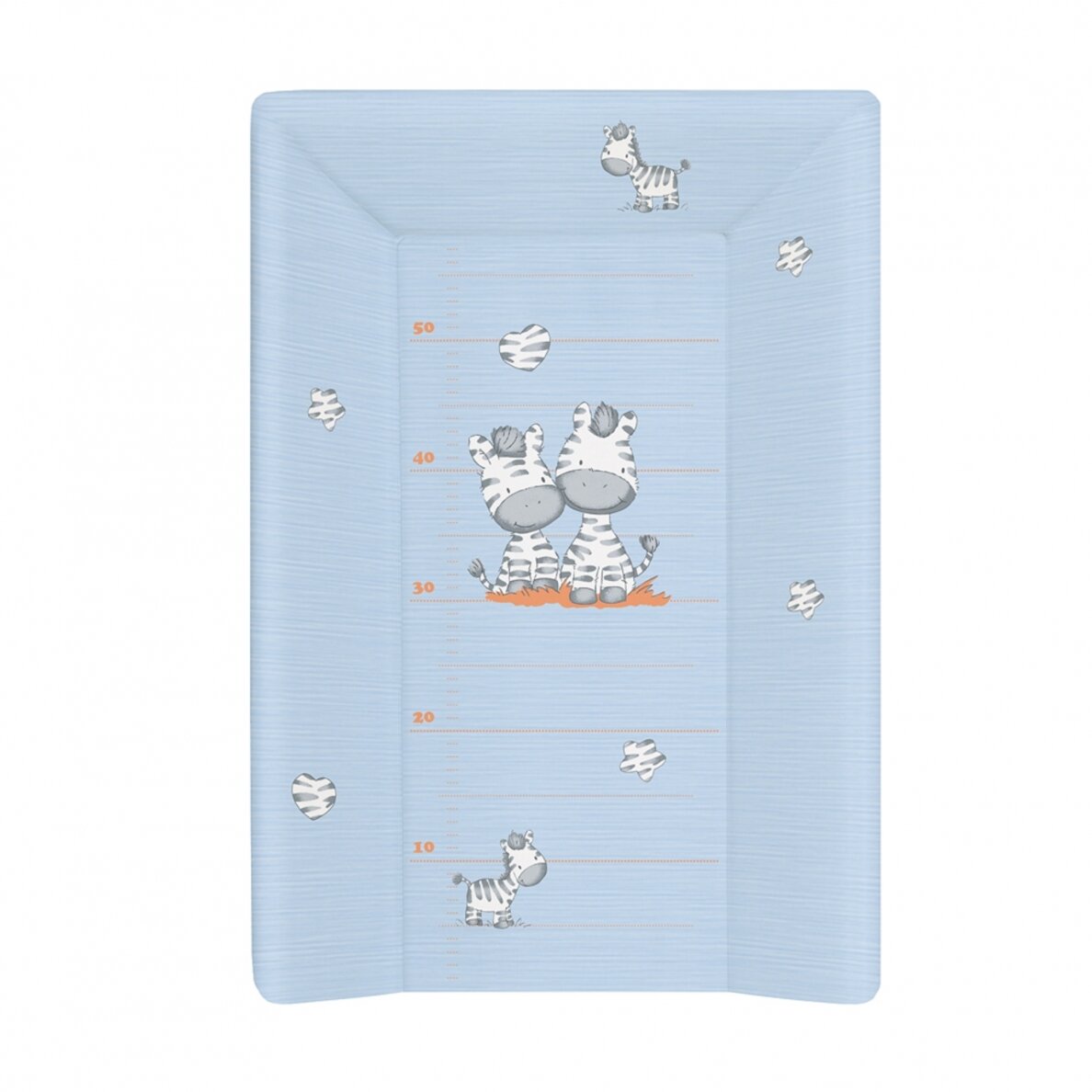 Hard changing mat short with a bolster (70) Zebra blue