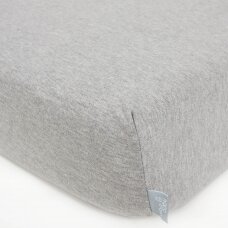 CebaBaby paklodė su guma jersey, 120*60, melange, šviesiai pilka, W-823-116-261 CebaBaby paklodė su guma jersey, 120*60, melange, šviesiai pilka, W-823-116-261
