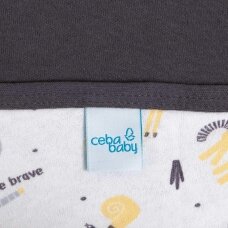 CebaBaby pledas Jersey 90x100, drambliukas, tamsiai pilkas CebaBaby pledas Jersey 90x100, drambliukas, tamsiai pilkas