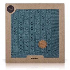 CebaBaby pledas Malibu megztas eglutė - digsniuotas, 90x90 CebaBaby pledas Malibu megztas eglutė - digsniuotas, 90x90