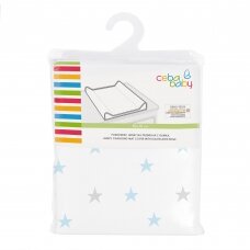 CEBA BABY, COVER FOR CHANGING TABLE JERSEY WITH ELASTIC BAND (50X70) MEDIUM STARS & BLUE CEBA BABY, COVER FOR CHANGING TABLE JERSEY WITH ELASTIC BAND (50X70) MEDIUM STARS & BLUE