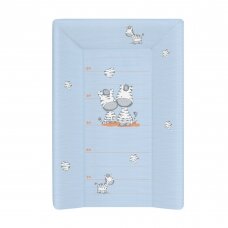 Hard changing mat short with a bolster (70) Zebra blue Hard changing mat short with a bolster (70) Zebra blue