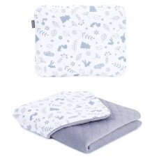 MamoTato pagalvė + antklodė, miškas, pilka, 75x100