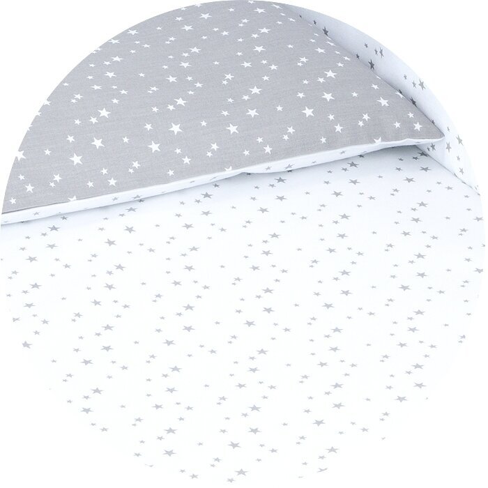 2pcs bedding set (A) small stars, grey
