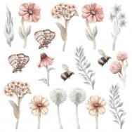 Pastelowe Lovesticker wildflowers set II