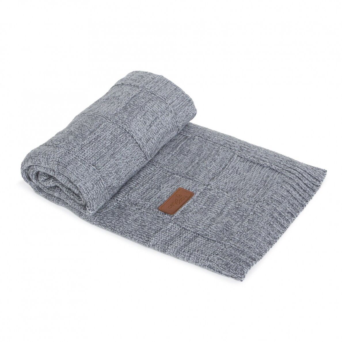 Knitted blanket (90x90) Check grey (Kopija) 1