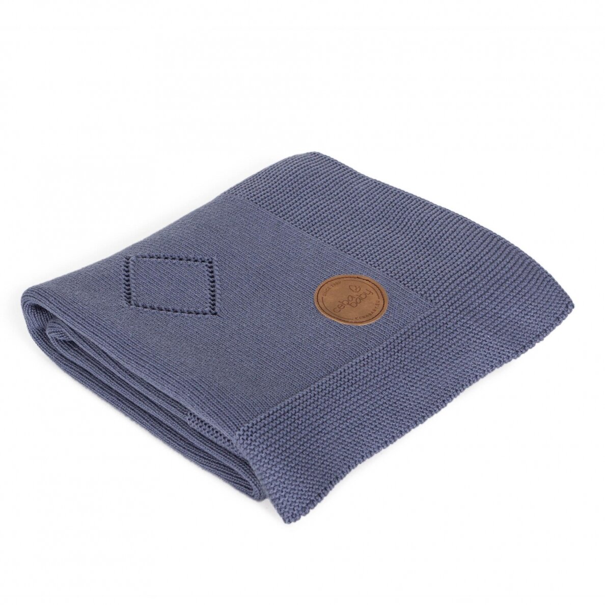 Knitted blanket (90x90) Diamonds navy blue Knitted blanket (90x90) Diamonds navy blue