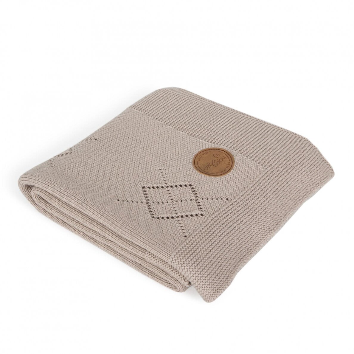 Knitted blanket (90x90) Diamonds brown Knitted blanket (90x90) Diamonds brown