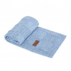 Knitted blanket (90x90) Check blue Knitted blanket (90x90) Check blue