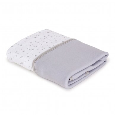 Ceba Baby Jersey Baby Blanket (90x100) Medium Stars & Grey