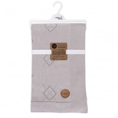 Knitted blanket (90x90) Diamonds navy blue (Kopija) 1