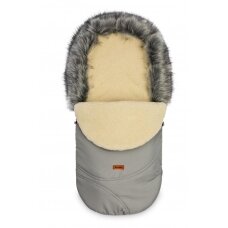 Sensillo vokelis vežimėliui, ESKIMO, vilnonis, 100x46, pilkas, 8342 Sensillo vokelis vežimėliui, ESKIMO, vilnonis, 100x46, pilkas, 8342
