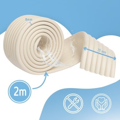 SIPO apsaugos juosta baldams kreminė 2m SBS-T11-L20 1