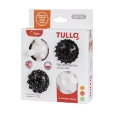 Tullo lavinamieji kamuoliukai kūdikiams 4vnt juodi balti  6-7cm 805