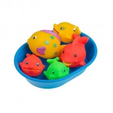 Tullo vonios žaislas jūrų gyvūnai indelyje 5 vnt., 5-9 cm, 125